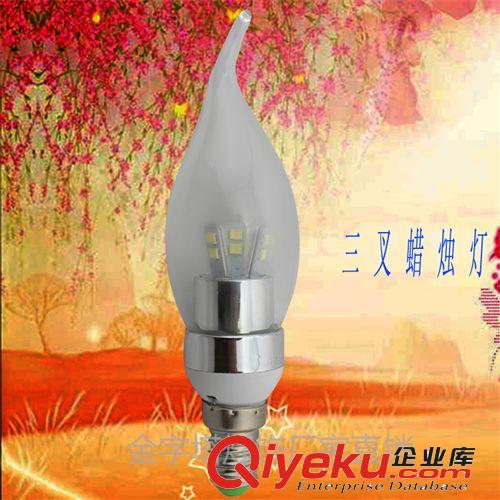led蠟燭燈 廠家直銷 LED蠟燭燈3w 尖泡 水晶燈專用E14 27 led燈泡xscx原始圖片2