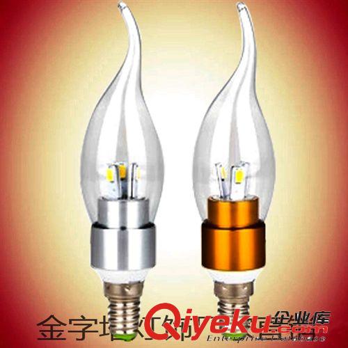 led蠟燭燈 廠家熱銷LED發光仿真蠟燭燈3wE14螺口 古鎮照明 led塑包鋁節能燈