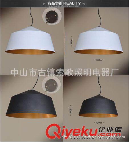 鋁材吊燈 簡約現代半圓鍋蓋喇叭吊燈時尚鋁材吊燈創意餐廳客廳臥室吧臺燈具原始圖片2