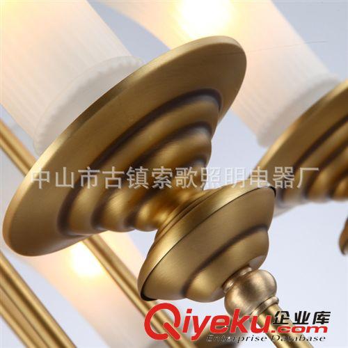 全銅吊燈 歐式吊燈客廳燈具 全銅燈飾銅吊燈 美式銅燈 別墅經典藝術吊燈飾原始圖片3