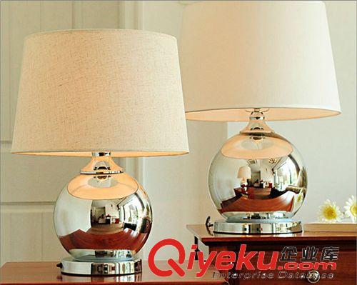 裝飾臺(tái)燈 美式新古典電鍍玻璃臺(tái)燈客廳臥室床頭臺(tái)燈 歐式簡(jiǎn)約 鄉(xiāng)村風(fēng)格原始圖片3