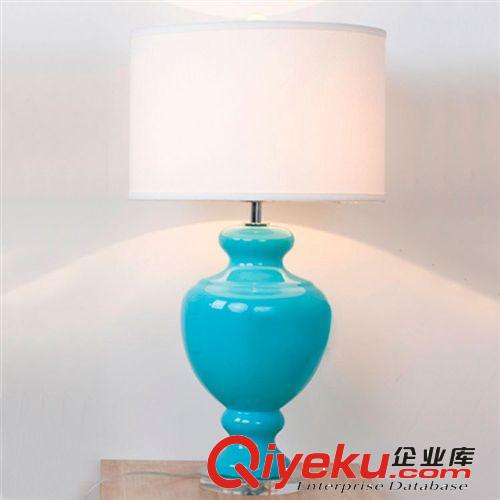 裝飾臺(tái)燈 現(xiàn)代簡(jiǎn)約藍(lán)色葫蘆玻璃 臥室客廳 酒店客房裝飾創(chuàng)意個(gè)性臺(tái)燈原始圖片2