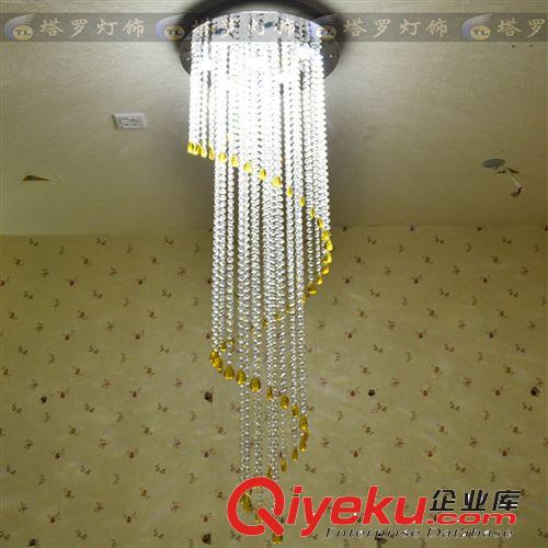 豪華家居燈飾專區 別墅客廳水晶燈led雙層圓形吸頂燈具大廳燈大堂燈酒店工程水晶燈
