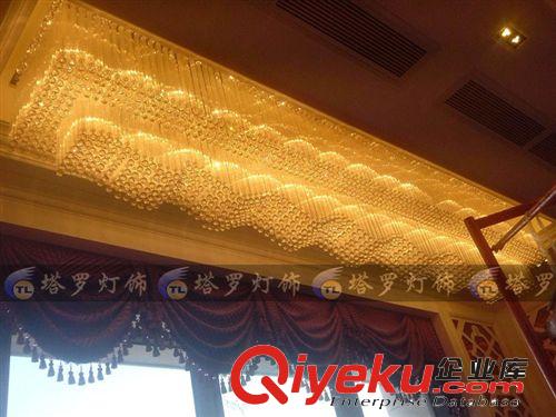 酒店工程水晶燈飾專區 塔羅定制酒店大堂水晶燈設計非標工程燈飾燈具會所KTV電梯口燈飾原始圖片2