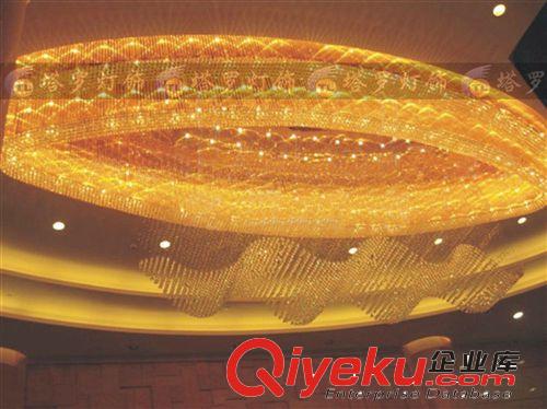 酒店工程水晶燈飾專區(qū) 豪華酒店工程吊燈大廳大堂水晶吊燈售樓部會(huì)所賓館橢圓形吸頂燈具