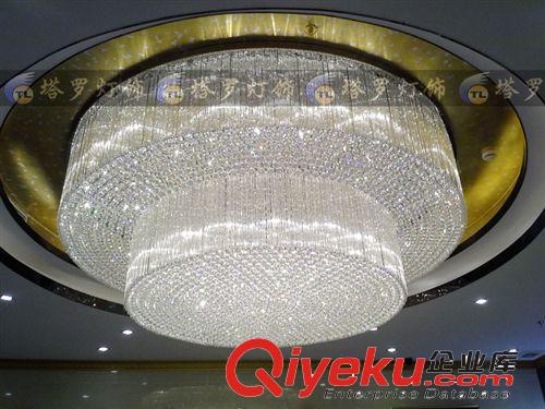 酒店工程水晶燈飾專區 別墅臥室客廳水晶燈led雙層吸頂燈具大廳大堂燈酒店工程燈燈具