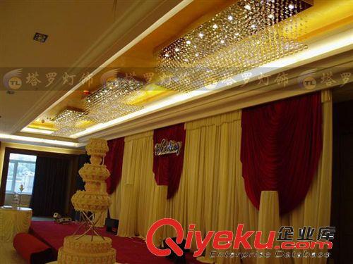 酒店工程水晶燈飾專區 簡約長方形水晶燈客廳燈具大氣led臥室燈飾異形酒店工程吸頂燈