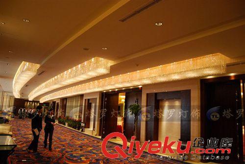 酒店工程水晶燈飾專區 簡約長方形水晶燈客廳燈具大氣led臥室燈飾異形酒店工程吸頂燈原始圖片3