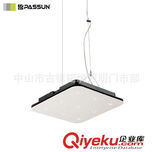 LED吊燈 鈀熵LED27W方形超薄白色鋁質吊燈現代簡易吊燈 餐吊燈商吊燈
