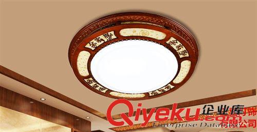 中式吸頂燈 中式實木吸頂燈圓形臥室燈簡約led亞克力吸頂燈具7002