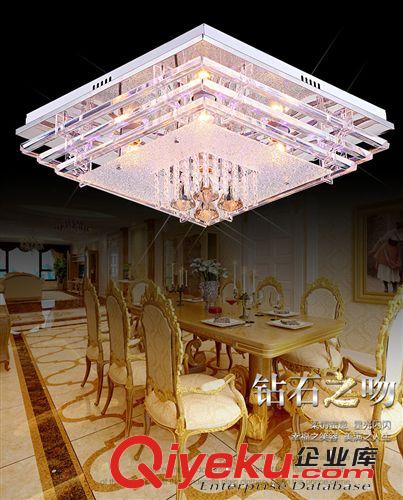 吸頂燈 古鎮廠家客廳吸頂燈水晶燈長方形LED水晶吸頂燈客廳燈餐廳燈臥室原始圖片3