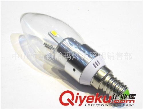 LED球泡 led球泡3W 水晶燈專用E14 外貿(mào)出口熱銷廠家直銷tj尖泡拉尾恒流原始圖片2