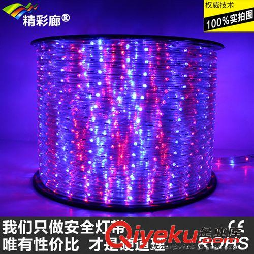 LED彩虹管--扁三線 精彩廊LED彩虹管廠家【促銷：扁三線燈帶 220V 黃光 防水燈條】原始圖片3