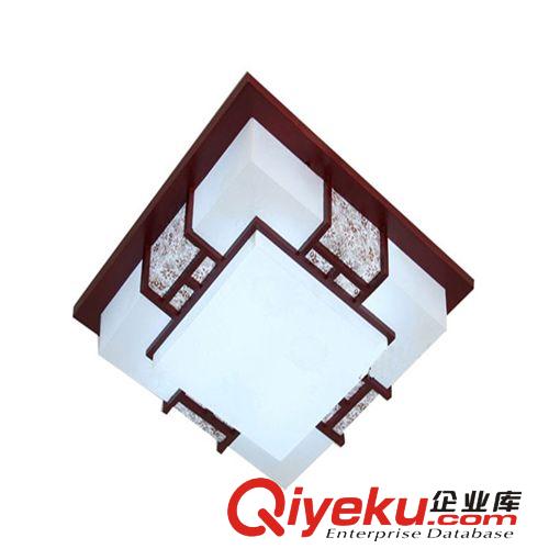 LED羊皮燈 廠家直銷木藝LED吸頂燈中式實(shí)木羊皮燈臥室客廳餐廳書房房間燈具原始圖片3