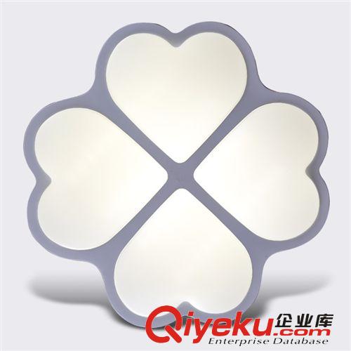 鐵藝臥室燈 led亞克力吸頂燈 鐵藝臥室燈 心心相印兒童燈 四葉草現代簡約燈原始圖片3