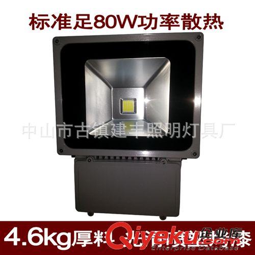 投光灯外壳套件 【专业5年投光灯】加厚80w投光灯外壳 黑色/白色 led投光灯外壳