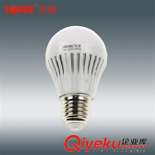 LED球泡灯 tj内塑料+PC球泡灯led TOUVE托维优质E27螺口节能灯 质保两年