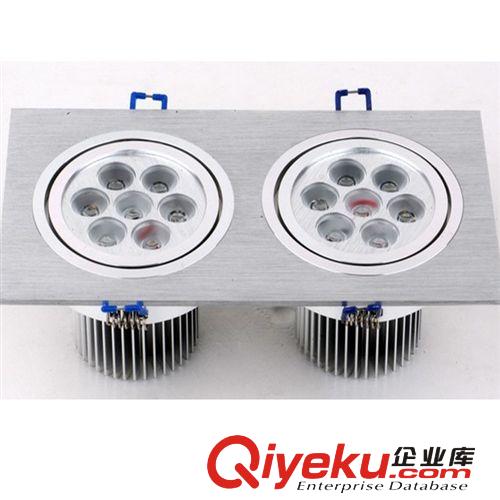 LED筒燈 【行業推薦】14W雙頭LED天花燈 大功率2頭14WLED方形筒燈