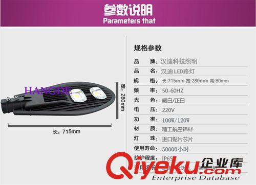 LED路燈 路燈led壓鑄路燈led路燈頭80-120雙珠大功率led集成路燈廠家直銷