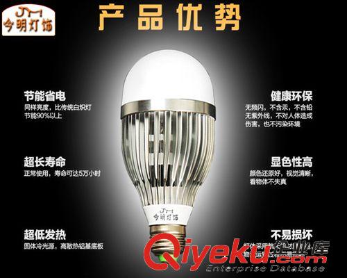 室內燈飾 廠家直銷 E27l球泡 led燈泡 大功率燈泡 led節能燈泡 車鋁球泡燈原始圖片2
