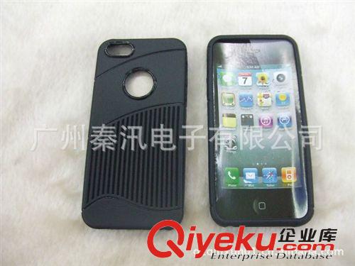 表面處理噴涂工藝 鏤空條紋商務風皮革油蘋果iPhone5保護套case批發