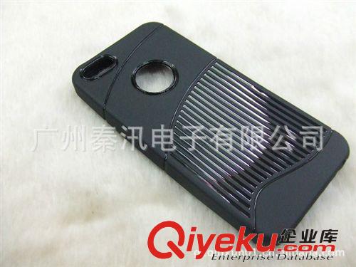 表面處理噴涂工藝 鏤空條紋商務(wù)風(fēng)皮革油蘋果iPhone5保護(hù)套case批發(fā)