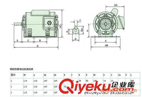 長軸電機/防震馬達 供應臺灣JY1/4HP，1/3HP，1/2HP 防震電機原始圖片2