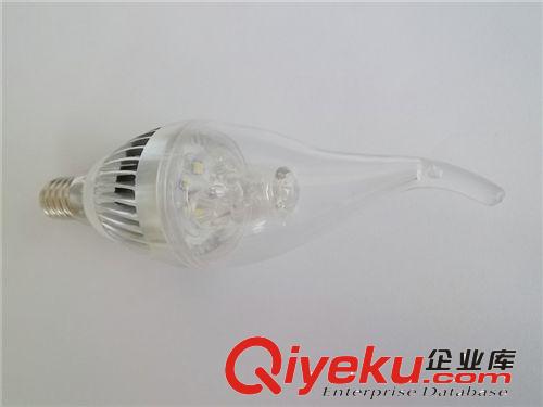 LED尖泡拉尾泡 高亮LED灯泡3W/5W 拉尾蜡烛灯泡螺口E14尖泡 水晶灯LED灯泡