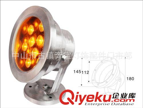 LED304水底燈 批發(fā)供應(yīng)9w黃光304不銹鋼LED水底燈