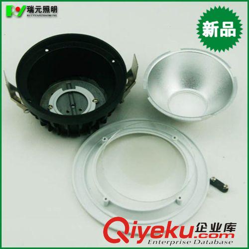 圓形筒燈系列 COB圓形筒燈外殼套件 大功率COB筒燈燈具套件 led天花筒燈套件原始圖片3