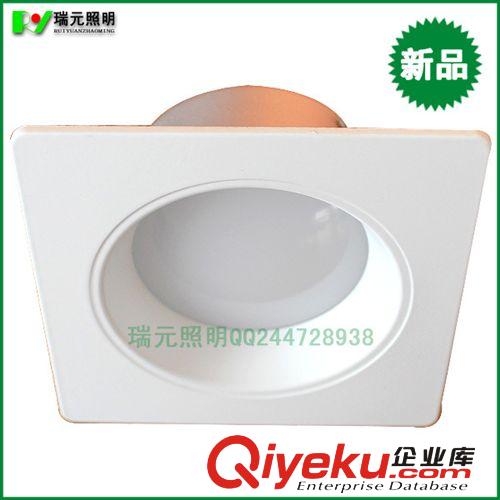 方形筒燈系列 新款批發(fā) 5寸LED方形筒燈 COB旋壓車鋁筒燈外殼 COB方形天花筒燈原始圖片2
