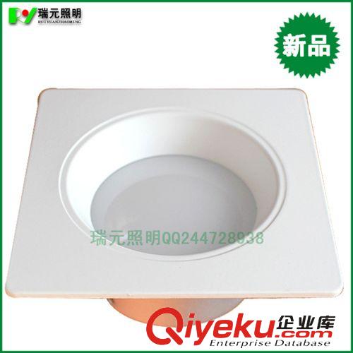 方形筒燈系列 新款批發(fā) 5寸LED方形筒燈 COB旋壓車鋁筒燈外殼 COB方形天花筒燈原始圖片3