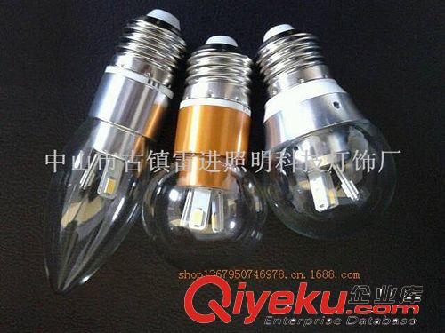 LED蠟燭泡 廠家直銷(xiāo) LED蠟燭燈 LED燈泡 水晶蠟燭燈光源 E14 E27 3W