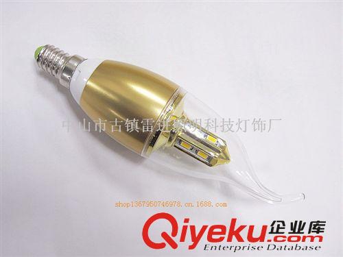 LED蠟燭泡 廠家直銷(xiāo) LED蠟燭燈 LED燈泡 水晶蠟燭燈光源 E14 E27 3W