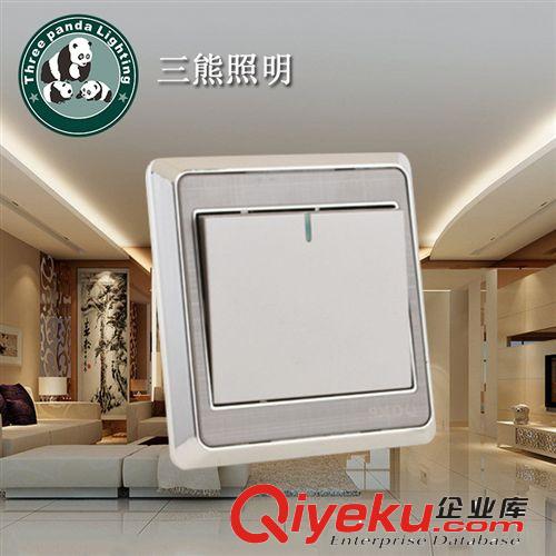 墻壁開關(guān) 三熊照明廠家直銷 銀鉆A6高品質(zhì)開關(guān) 家用墻壁開關(guān)廠家批發(fā)
