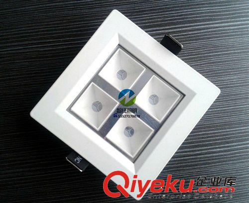 》LED格柵燈 吸頂燈4W方形直角LED大功率格柵燈外殼/套件/燈殼/天花燈辦公照明