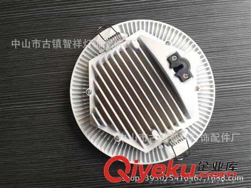 》格欄燈系列 厚料100圓形6邊面板燈 開孔90mm鋁基板筒燈外殼 6W貼片隔欄筒燈