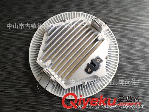 》格欄燈系列 厚料100圓形6邊面板燈 開孔90mm鋁基板筒燈外殼 6W貼片隔欄筒燈