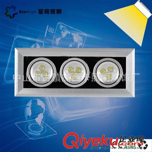 LED豆膽燈 MR16 3X1W雙頭LED格柵燈豆膽燈 酒店射燈原始圖片2