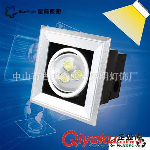 LED豆膽燈 MR16 3X1W雙頭LED格柵燈豆膽燈 酒店射燈原始圖片3