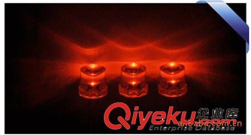8-10mm直插式LED LED廠家直銷;8mm凹頂有邊白發紅高亮長腳;發光二極管廠家質量保證原始圖片3