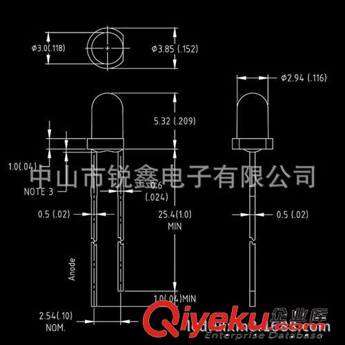 直插式LED發(fā)光管 LED燈珠廠家生產(chǎn) 3mm綠發(fā)綠長腳 30/K