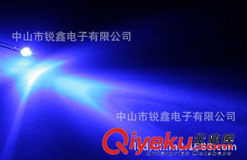 定做1.8mm系列 2mm/1.8mm奶嘴型白發藍LED燈珠 實測亮度1800mcd原始圖片2
