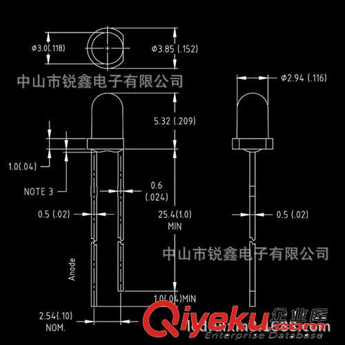 優質3mm系列 超高價3mm白發藍光高亮長腳led發光二極管原始圖片3