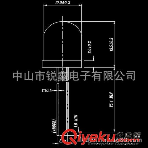 優(yōu)質(zhì)10mm系列 優(yōu)質(zhì)10mm圓頭霧狀藍光led燈珠原始圖片3