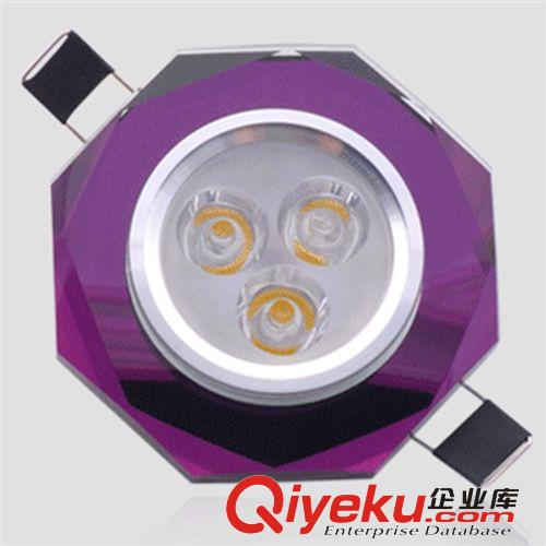 LED天花燈 水晶led射燈 3w一體化天花燈 LED水晶天花燈 全套天花燈廠家直銷原始圖片2