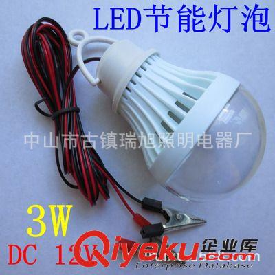 LED球泡灯 瑞旭厂家直销led塑料球泡灯 DC12V直流3W5W7W9W12W夜市电瓶球泡灯