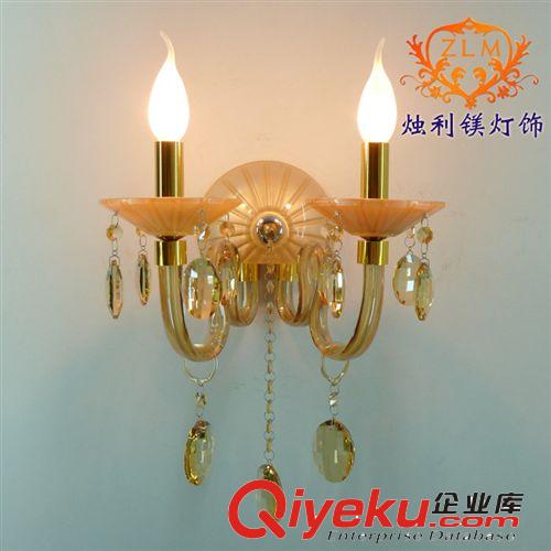 水晶壁燈 廠家批發 優質布藝燈罩時尚壁燈 簡約床頭壁燈 過道酒店燈具燈飾