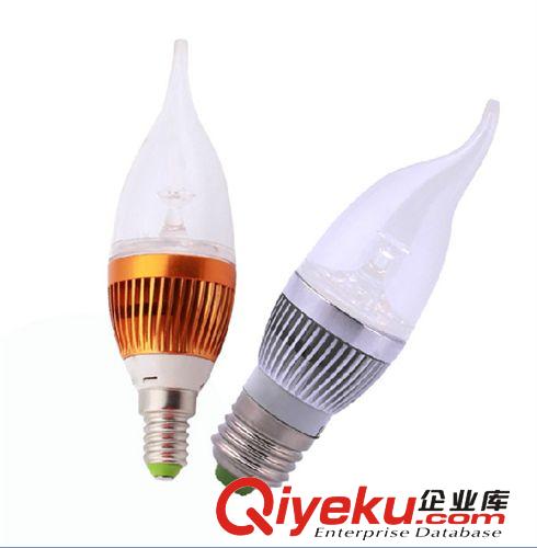 led蠟燭燈 led蠟燭燈 LED節(jié)能燈泡e14小螺口尖泡燈加工 3w led水晶吊燈光源