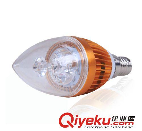 led蠟燭燈 led蠟燭燈 LED節(jié)能燈泡e14小螺口尖泡燈加工 3w led水晶吊燈光源